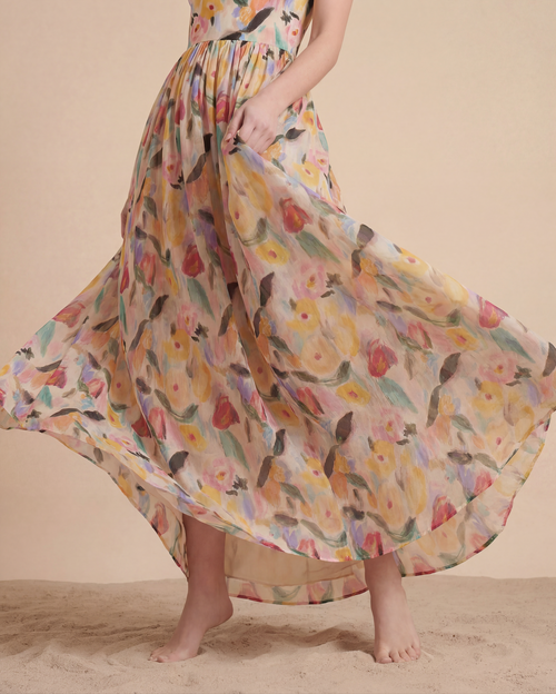 Abito maxi Folk Art