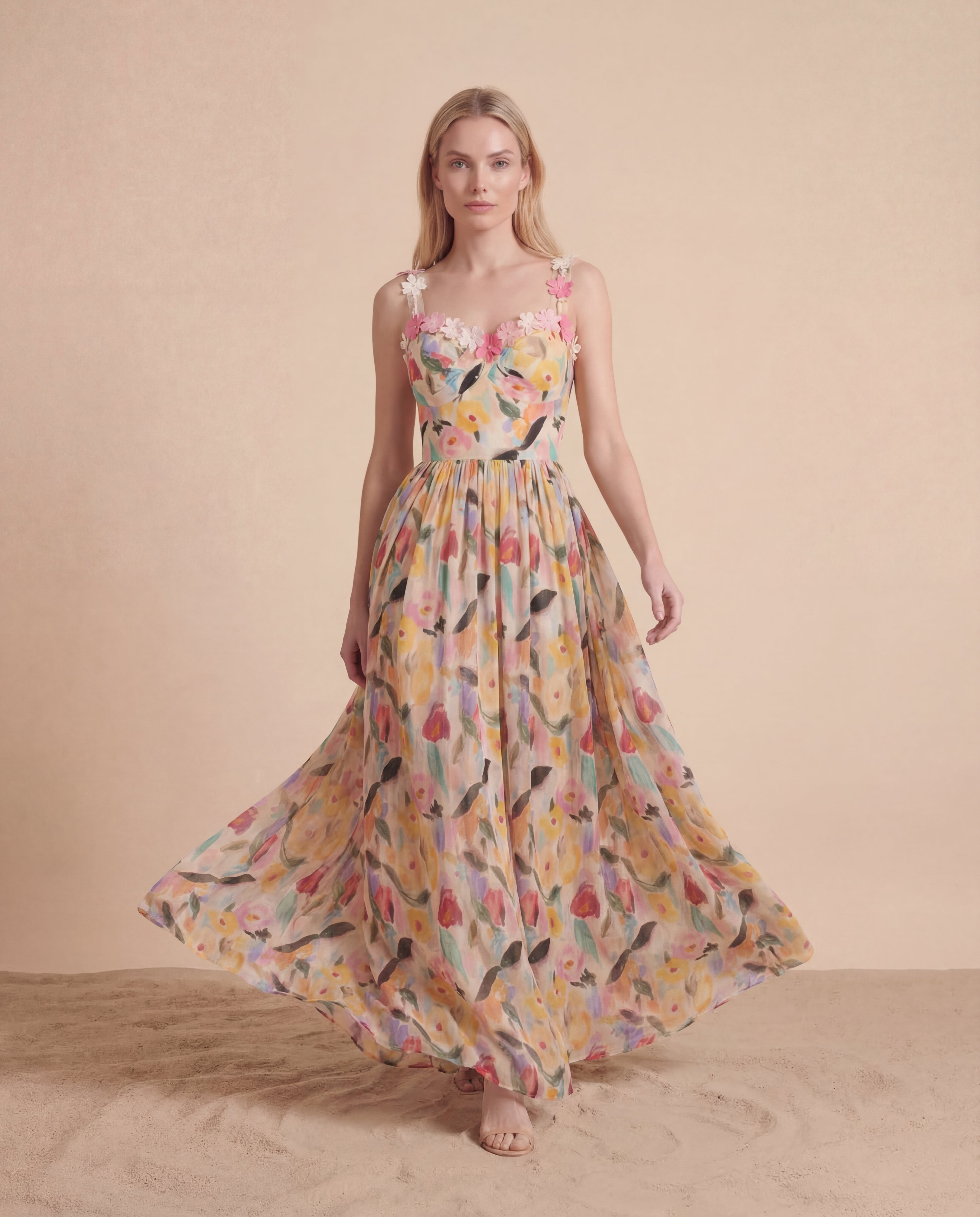 Abito maxi Folk Art